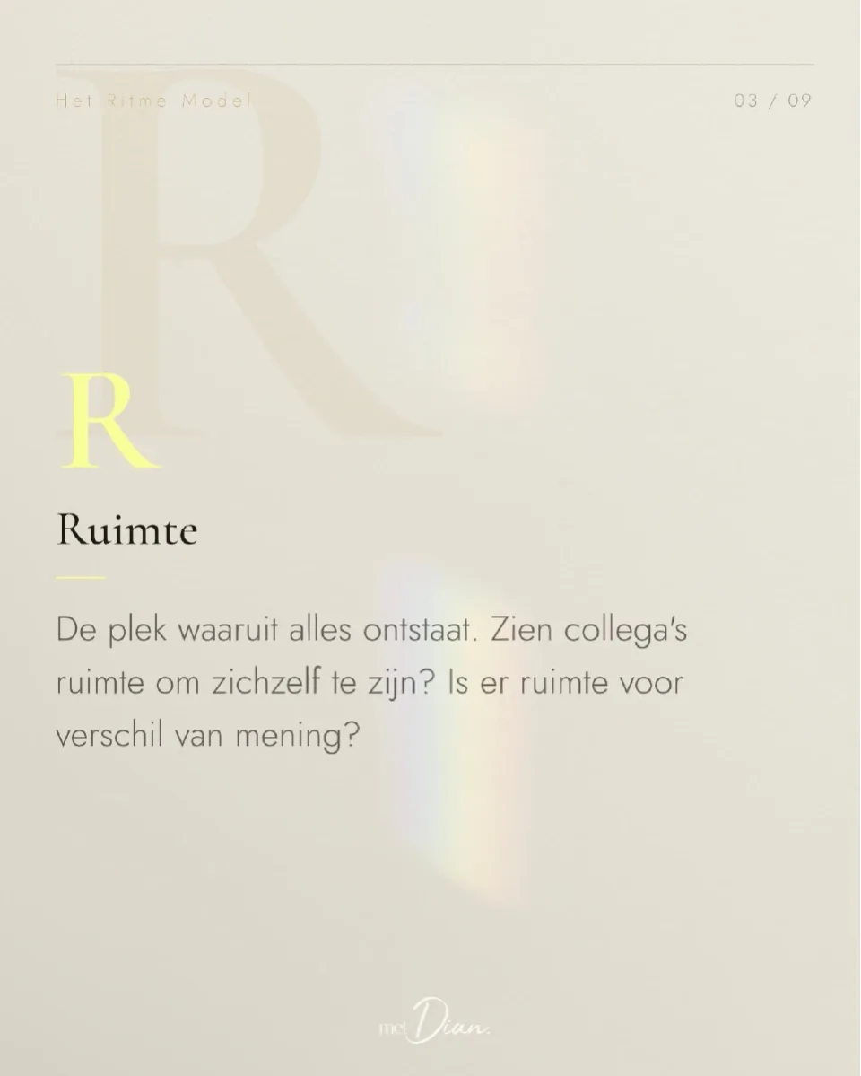 Ruimte. Volledige tekst onder de carrousel.